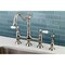 Kingston Brass KS1278BPLBS Bel-Air Bridge Kitchen Faucet W/Brass Sprayer, Brushed Nkl KS1278BPLBS - alternate 2